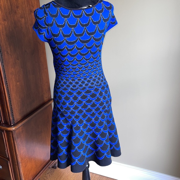 Worn a few times blue/black/silver mini dress - Picture 3 of 6